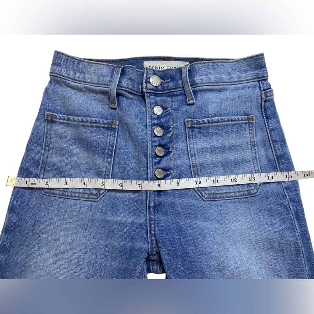 Aritiza Denim Forum - The Bailey High Rise Crop Flare Exposed Button Jeans - Picture 9 of 11